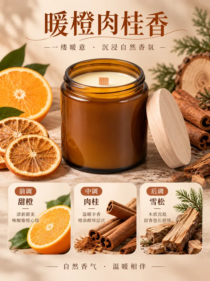 大豆蜡香薰蜡烛香调卖点