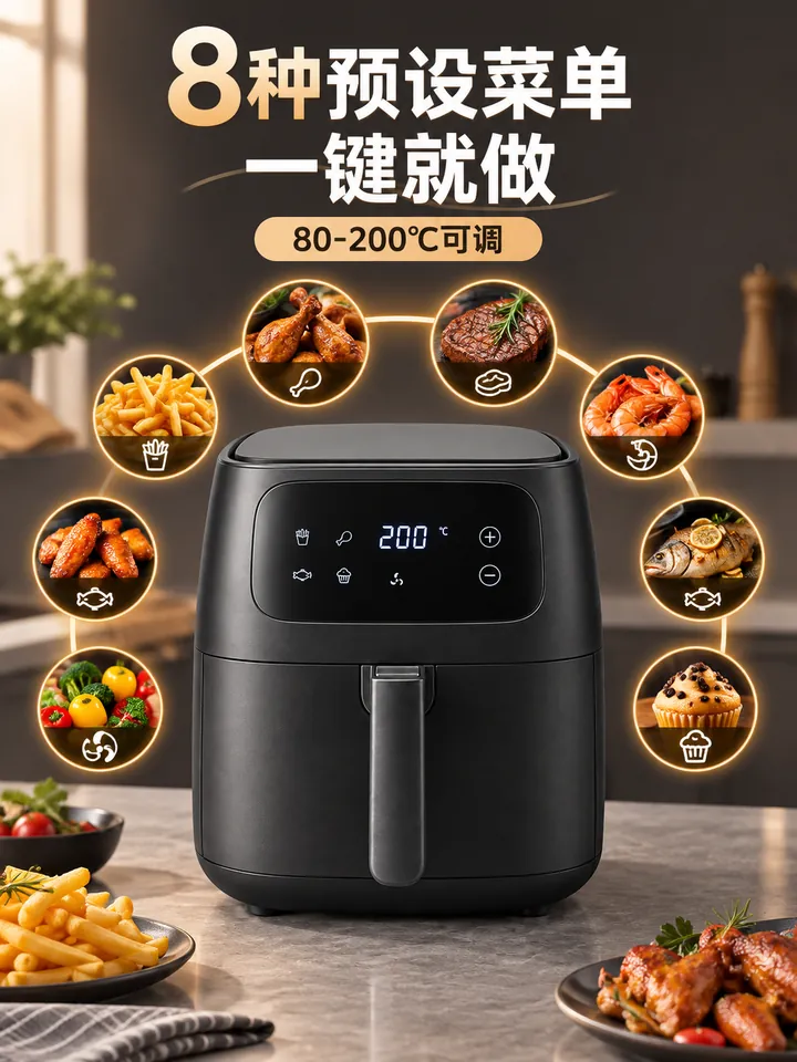 5L 大容量空气炸锅商品详情图 2