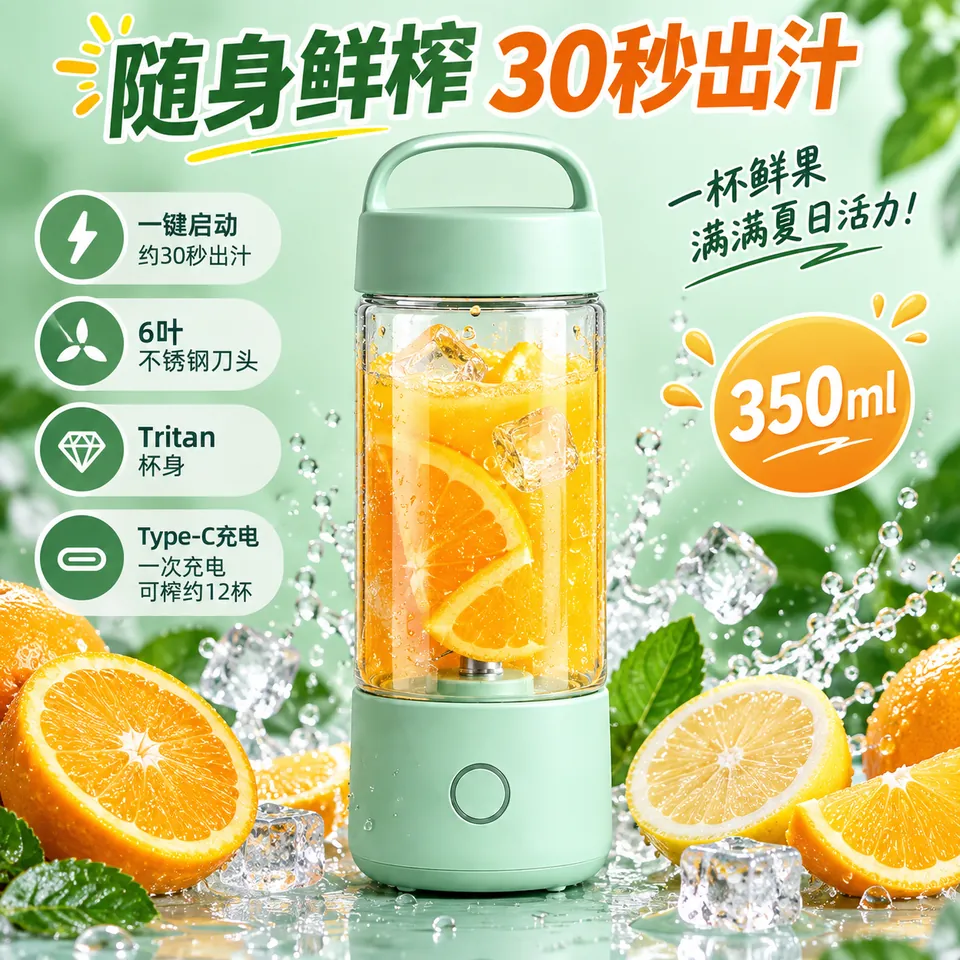 便携式无线榨汁杯商品轮播图 1