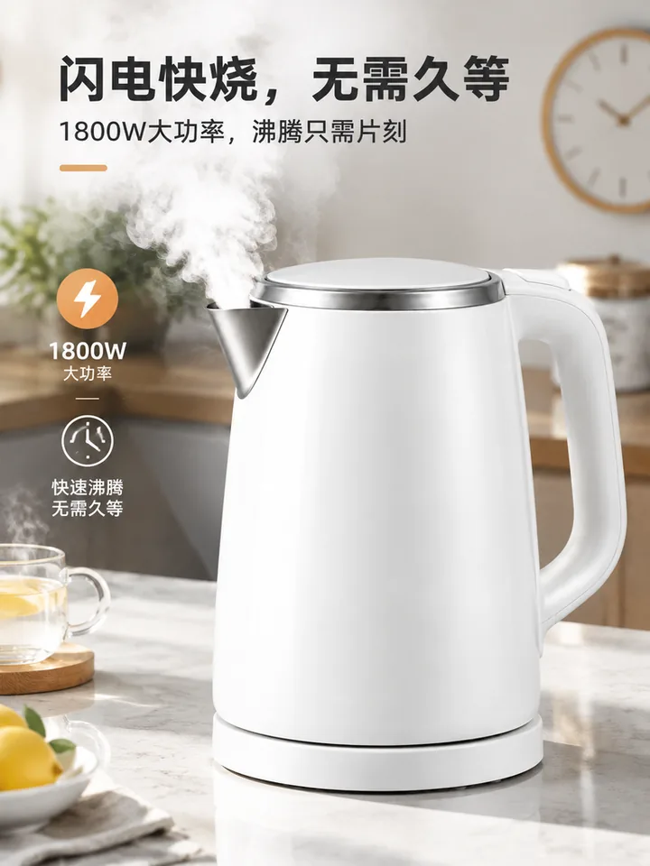 304不锈钢电热水壶 1.7L商品详情图 2